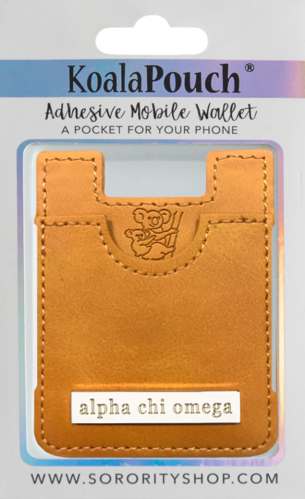 Alpha Chi Omega Leather Style Koala Pouch Discount