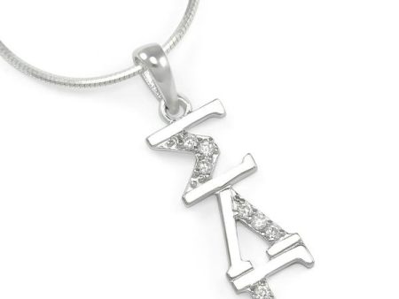 Sigma Lambda Gamma Sterling Silver Lavaliere with Crystals Supply