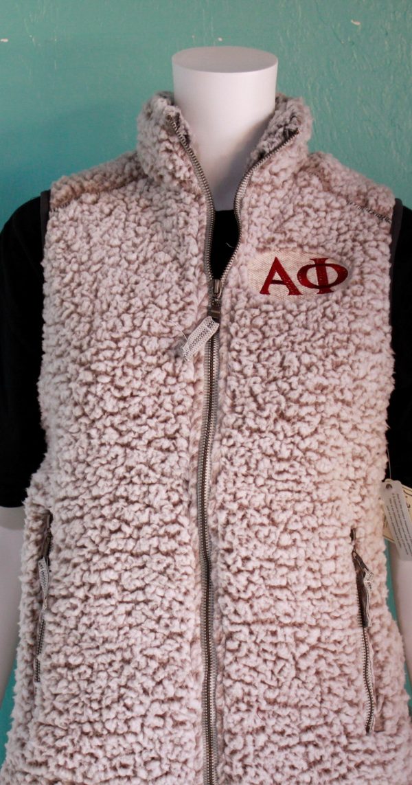 Alpha Phi Sherpa Vest - Discontinued For Cheap