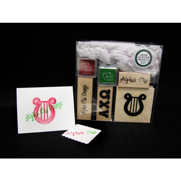 Alpha Chi Omega Rubber Stamp Kit Sale