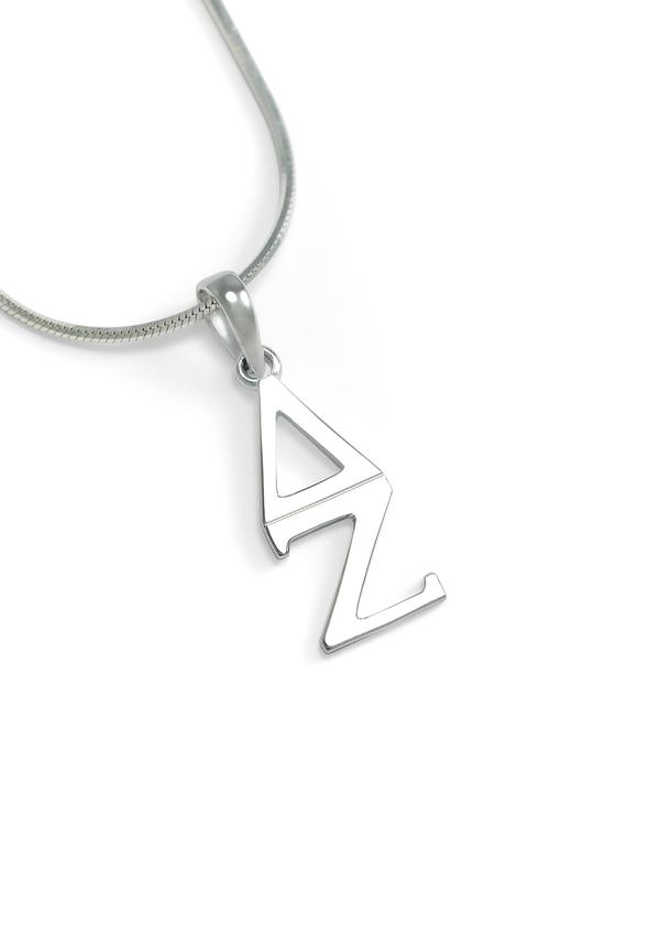 Delta Zeta Sterling Silver Lavaliere Discount