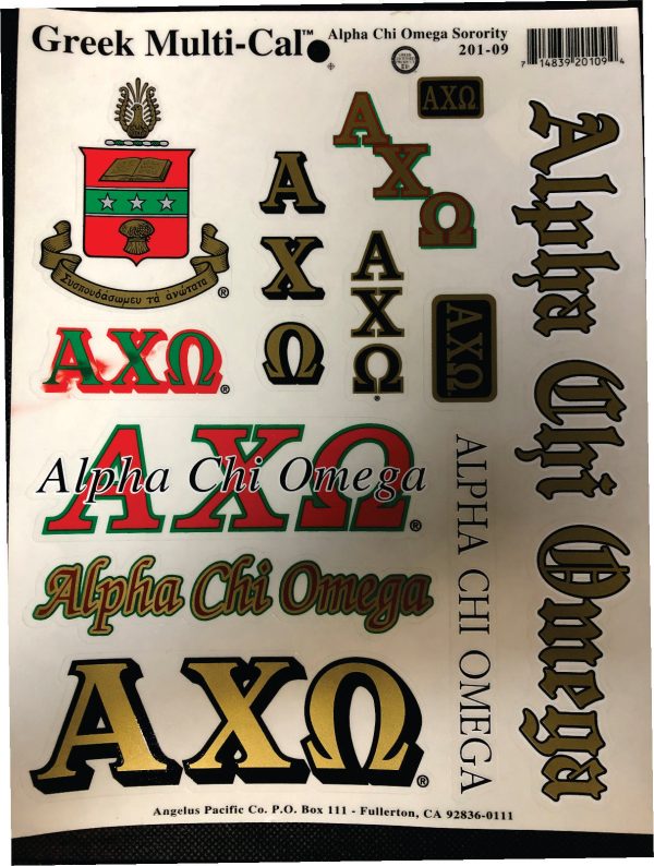 Alpha Chi Omega Decal Page - Discontinued Online now