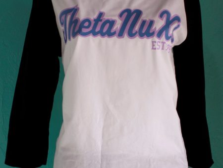 Theta Nu Xi Vinyl Baseball Tee Online now